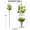 Amazon Transfronterizo Flor Artificial Tallo de Hoja de Eucalipto Artificial Rama de Dólar Plateado Corta Hoja Decorativa Planta Verde Simulada Hoja de Plástico