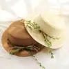 DIY Hojas de Ratán Verde Decoración Estilo Bosque Verde Cuerda Cuerda de Cáñamo Materiales Tejidos a Mano Artefacto de Joyería Hojas