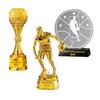 Trofeo de cristal de baloncesto personalizado MVP Competición de juegos infantiles NBA Trofeo de resina creativo Medalla