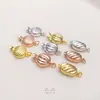 Galvanizado Recubrimiento al Vacío Oro Real 18K Oro Blanco Hebilla de Perla Tazón Rayado Hebilla de Frijol Hebilla de Barra Enchufable Accesorios para Collares DIY