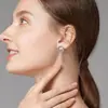 Pendientes de Tachuela Geométricos Originales de Plata de Ley S925 Transfronterizos para Mujer, Sensación de Lujo Ligero de Gama Alta, Pendientes con Incrustaciones de Circonita, Accesorios para Orejas de Diseño Nicho