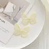 Acessórios de tiara de borboleta bordada em organza, acessórios de presilha de cabelo, adesivo de patch para álbum de recortes DIY, acessórios para roupas, sapatos e meias chinesas
