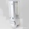 Dispensador de jabón de plástico de montaje en pared manual para el hogar, hotel, doble cabezal, caja dispensadora de jabón para lavado de manos, caja dispensadora de líquido tipo prensa