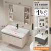 Chaozhou Cerâmica Banheiro Doméstico Alumínio Favo de Mel Armário de Banheiro Cerâmica All-in-One Bacia Mesa de Lavagem Mesa de Lavagem de Vaso Sanitário