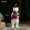 Nuevas Decoraciones Navideñas: Figuras de Muñeco de Nieve y Oso Navideños para Escaparates de Centros Comerciales y Hoteles, Adornos de Muñeco de Nieve para Escena Navideña