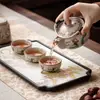 Juego de Tetera y Tazas Ruyao Dunhuang, Juego de Té Kung Fu Vintage de Alta Gama para Uso Doméstico, Nuevo Modelo 2026, Regalo para el Día del Maestro
