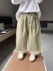 Pantalones largos de otoño para niños Q104, nuevo estilo para niños y niñas, pantalones de algodón versátiles, pantalones para bebé de primavera y otoño con bordado único