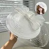 Nova Faixa de Cabelo de Renda Estilo Francês de Alta Qualidade Chapéu para Mulheres, Versátil de Verão Aba Larga Laço Proteção Solar Chapéu Elegante