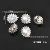 Botones de circonio de alta calidad botones de cristal de mariposa copo de nieve botones de cristal para bricolaje traje abrigo abrigo gemelos broche accesorios
