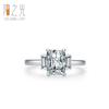 Anillo de diamantes rectangulares de plata esterlina s925 para mujer, estilo europeo y americano, ligero, de lujo, de alta gama, elegante, combina con todo, joyería de boda.