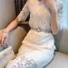 Vestido Cinto Decorativo Feminino Fino Coreia do Sul Moda Pérola Cintura Corrente com Saia Verão Simples All-match Contas Elástico