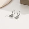 Aretes Cuadrados de Mariposa Estrella con Micropavé de Diamantes Completos, Pequeños Aretes de Hebilla para la Oreja de Alto Sentido, Ligeramente Lujosos y a la Moda, Aretes Simples al Por Mayor