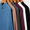 2025 Nuevo Otoño e Invierno Sudadera Pulóver de Terciopelo Alemán para Hombre de Cuello Alto Medio Color Sólido Casual Engrosada Cálida Camiseta Base Superior