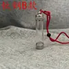 Botella de Gasa Transparente Tubo de Vidrio Pequeño Colgante Caja Hueca Nepalí Botella de Cinabrio Colgante Abrible Reliquias de Oro y Plata