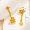 Estilo chino antiguo chapado en cobre dorado oro real 18k pulsera de cadena extendida con gota de aceite cadena de conexión accesorios DIY