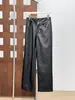 Pantalones Casuales Texturizados Blancos Americanos de Du Cintura en Forma de V Pantalones Escalp para Mujer Otoño Nuevo Diseño Recto de Cintura Alta