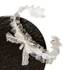 Gargantilla de Encaje con Lazo Blanco para Mujer, Collar Dulce y Elegante, Accesorio de Cadena para Clavícula de Nicho