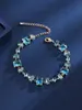 Nuevo Pulsera de Zirconia Irregular Azul Dopamina Dulce Caramelo, Joyería de Estilo Lujo Ligero y de Gama Alta