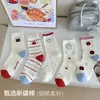 Calcetines de cachorrito lindos de dibujos animados para mujer, estilo fino de verano, adecuados para combinar con zapatos Birkenstock, calcetines de media pantorrilla estilo universitario, calcetines holgados estilo coreano