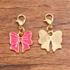Accesorios de joyería de aleación multicolor y multiestilo, dijes colgantes de esmalte dorado KC, colgantes de flor, corazón, pentagrama y chile