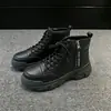 Talla 36-40 zapatos de vestir sencillos nuevos para mujer, botines estilo Martin, zapatos de princesa estilo estudiante de secundaria, zapatos de piel, botines