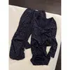 Pijama azul marino floral de manga larga estilo coreano para mujer, adecuado para otoño, cómodo y amigable con la piel, conjunto de pantalones largos para estar en casa y salir