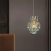 Lustre de Mesa Estilo Francês, Luminária de Cristal para Quarto, Luxo Leve Novo Modelo 2026, Luminária Pendente para Entrada do Quarto Principal