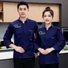 Ropa de trabajo de chef de hotel cocina de catering ropa de chef de manga larga otoño e invierno chaqueta gruesa para hombre y mujer de manga corta al por mayor