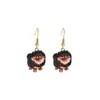 Aretes Divertidos Transfronterizos de Gatito Lindo de Dibujos Animados Aretes Creativos Atmosféricos Aretes de Animales Japoneses y Coreanos Venta al por Mayor Europea y Americana