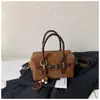 Bolsa de mão Boston vintage de alto padrão para mulheres, nova bolsa almofada estilo coreano de nicho, bolsa de ombro transversal, moderna