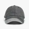 Boné de Baseball Vintage Lavado para Primavera e Outono para Homens e Mulheres, Aba Macia, Cor Sólida, Estilo de Rua Casual ao Ar Livre, Boné de Bico com Proteção Solar