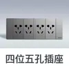 Panel de enchufe e interruptor tipo Zhengtai 118 negro dorado plateado gris 15 15 15 orificios 9 9 orificios 20 orificios venta al por mayor