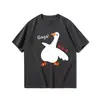 Camiseta de Manga Curta para Homens, Nova Moda de Verão Marca, Algodão Puro Pesado 260g, Camiseta Branca Solta, Gola Redonda, Top de Meia Manga