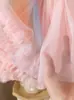 Vestido de Princesa para Meninas, Estilo Tule Leve e Fofo, Vestido Tutu Listrado Arco-Íris Outono e Inverno, Vestido de Performance de Natal para Meninas, Roupa Infantil