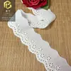 Encaje de decoración con bordado de hilo de algodón en stock, encaje de algodón puro, tela de algodón para manualidades, encaje de bordado hueco de hilo de algodón, accesorios para prendas de vestir