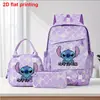 Nueva Mochila Estudiante Stitch para la Temporada de Regreso a Clases Ligera y que Reduce la Carga Gran Capacidad para Grados 1-6 Niños y Niñas Bolso de Hombro
