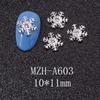 Arte de Uñas Navideño de Invierno Decoraciones de Copos de Nieve Aleación de Oro y Plata Pedrería para Uñas Accesorios de Uñas Portátiles Decoración de Uñas