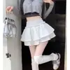 Falda pantalón corta blanca para mujer, nuevo estilo ballet primavera/otoño 2026, falda pantalón abullonada, falda de talle alto línea A tipo pastel
