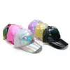 Gorra de hip-hop europea y americana transfronteriza Amazon AliExpress gorra de jazz de cuero PU colorido gorra de béisbol láser comercio exterior