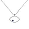 Collar y pulsera de plata de ley S925 con diseño de palmeras y ojos, joyería de lujo para mujer