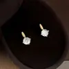 Pendientes de Plata de Ley S925 con un Solo Diamante, Estilo Japonés, Sencillos, Lujo Ligero, Súper Brillantes, Mini, Exquisitos, Modernos, Pendientes de Diseño Versátil