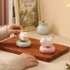 Juguete Giratorio de Gato de Cerámica Adorno para Aliviar el Estrés Linda Decoración Sanadora para Escritorio Pequeño Adorno de Juguete Pieza de Exhibición Artesanal