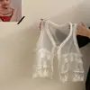 Conjunto de Tres Piezas para Niña de Verano Nuevo Estilo Estilo Coreano Camiseta de Manga Corta con Letras Elegante Blusa de Encaje Modernos Pantalones de Mezclilla con Retazos