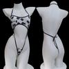 Menina gordinha plus size diversão secundária japonesa vaca sutiã bonito biquíni lingerie sexy terno listrado renda