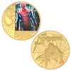 Moneda Conmemorativa de Héroe de Marvel Moneda Conmemorativa de Spider-Man Alrededor de la Moneda Conmemorativa Insignia de Moneda de Metal Fundido Regalo