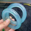 Pulsera redonda de jadeíta azul agua de alta calidad, joyería de anillo simple, estilo chino nuevo, de nicho y versátil, un regalo para una novia