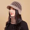Chapéu para mulheres de meia-idade e idosas, outono e inverno, quente, à prova de vento, chapéu de tricô para avó, proteção para as orelhas, forrado com fleece, espessado, chapéu de lã para mãe
