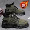 2025 Nuevas Botas de Invierno para Hombre de Caña Alta de Terciopelo de Invierno Zapatos de Algodón Casual Retro de Montañismo al Aire Libre Botas de Algodón Martin para Hombre