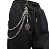 Cadena de cintura de metal moderna y punk con joyería transfronteriza de Europa y Estados Unidos, decoración urbana de hip-hop, cadena para pantalones que combina con todo para hombres y mujeres, disponible al por mayor.