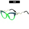 Nuevas Gafas de Sol de Moda Ojo de Gato Personalidad Tendencia para Mujer Gafas de Sol con Varilla en Forma de Serpiente Transfronterizas Europeas y Americanas Gafas de Sol